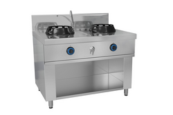 Fogão a Gás Wok - com 2 bocas - 28 kW