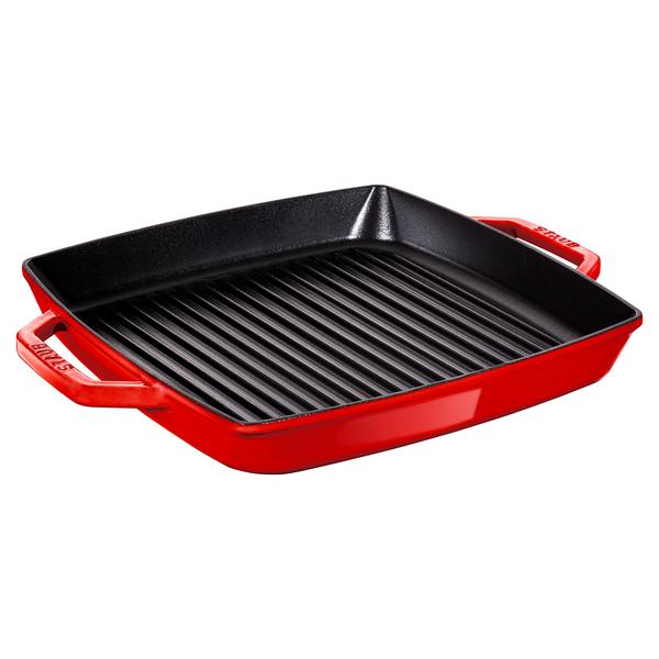 STAUB | GRILL PANS - Grill pan - 280x280mm - Cast iron - Cherry red