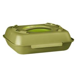 (20 db) Menübox - Osztatlan - 600 ml - olívazöld/világoszöld