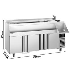 Μπαρ- & Ψυγείο Πάγκος Ποτών 1600x600 χλσ. - 235 Λίτρα - 3 Πόρτες & Ράφι