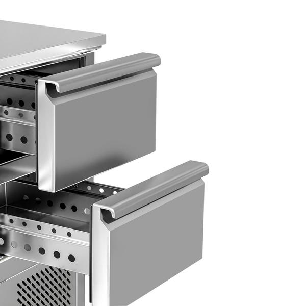 Drawer kit - Stainless steel - 500x600x760mm - GN 1/2 - for SAG series - 2x 1/2 split; smooth surface