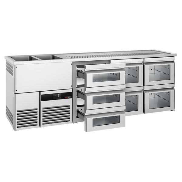 Barkoelkast PREMIUM - 2500x700mm - 7 laden