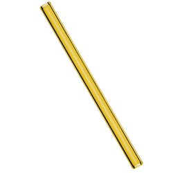 (50 piezas) Pajitas de vidrio en amarillo - 20 cm - rectas - incl. Cepillo de limpieza de nailon