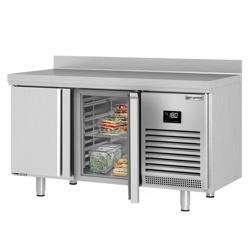 Tavolo congelatore Premium PLUS - 1468x700 mm - con 2 porte e con alzatina