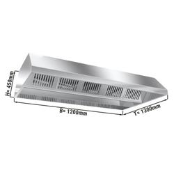 Eiland afzuigkap - plafondmodel - 1200mm - 1200x1300x450mm - 1800m³/u - met labyrintfilters & LED-verlichting