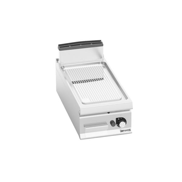 Gas griddle plate - 10 kW - Grooved