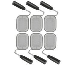 Set di cestelli cuocipasta - 140x105x200mm | 6x 1/6 - acciaio inox | manico in plastica ergonomico - compatibile con ENB663P, ENB669P, ENB479P, GNB479E & GNB879E