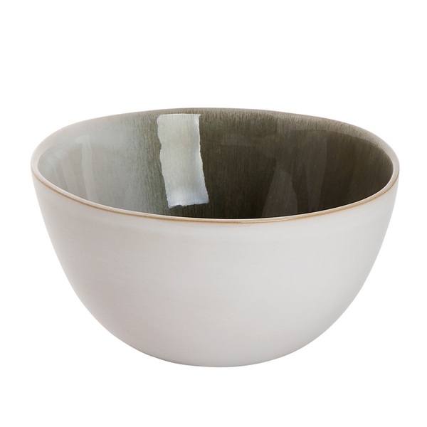 (6 adet) NORDIC - Kase - Ø 150mm -  900 ml - Yeşil/ Beyaz