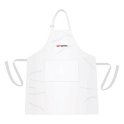 (5 st) Midjeförkläde - vit - lång - med GGM Gastro-logotyp - B x H: 67 x 84 cm