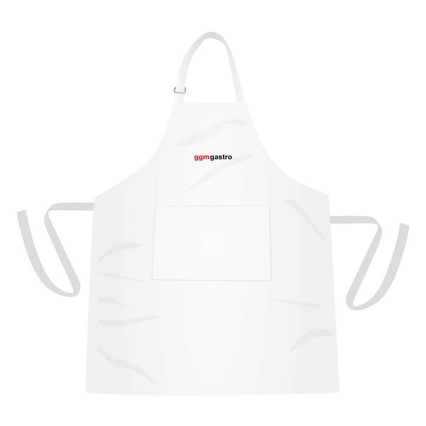 (5 pièces) Tablier de bistrot - blanc - avec logo GGM Gastro - L x H : 67 x 84 cm