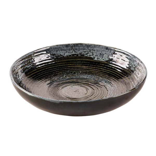 (6 pcs) METALLIC | Deep Plate - Stoneware - Ø260mm - Silver