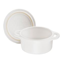 STAUB | CERAMIQUE - طنجرة كوكوت صغيرة - بقطر 100 مم - دائرية - سيراميك - أبيض ناصع