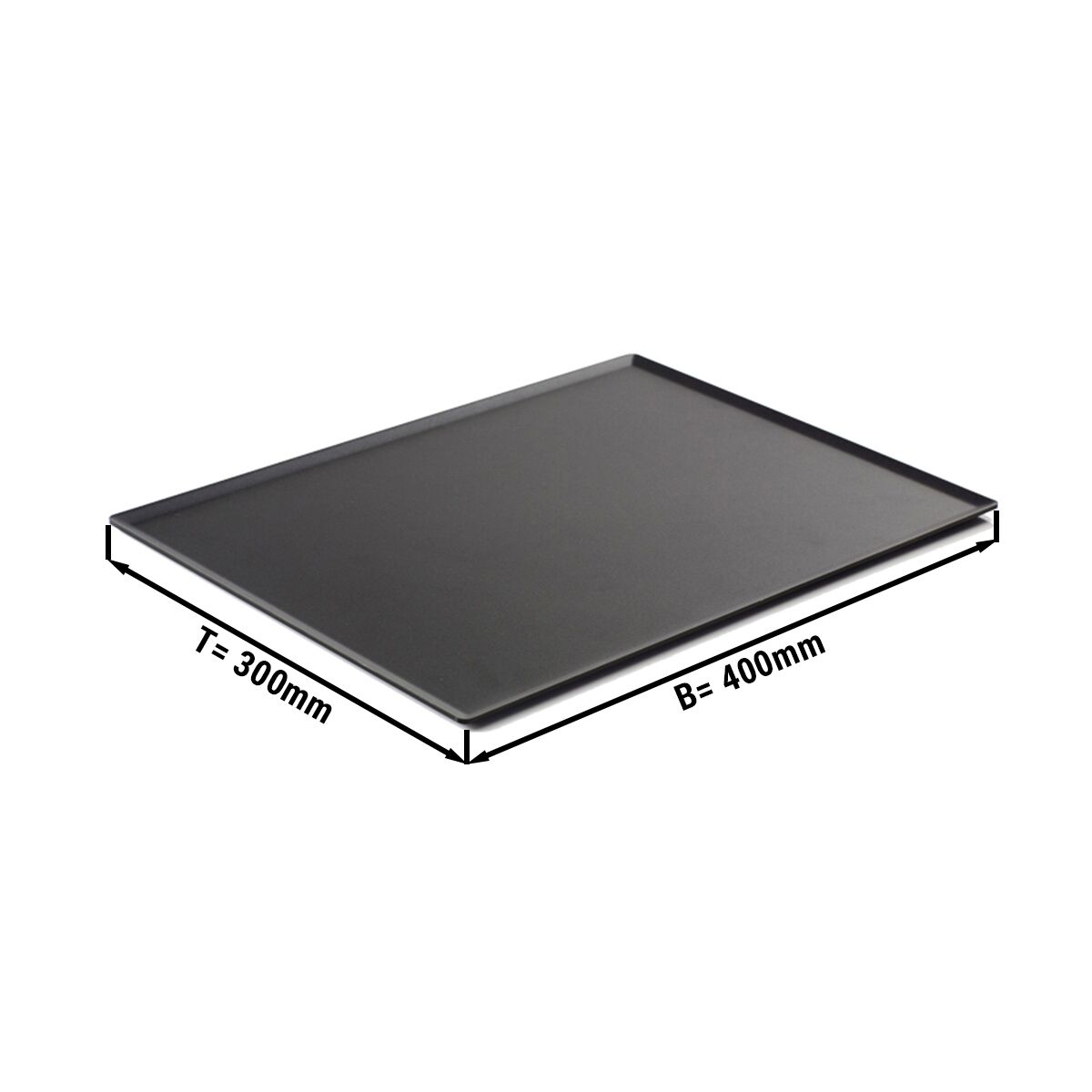 Plateau de pâtisserie et de présentation – plastique – 400 × 300 mm – Noir