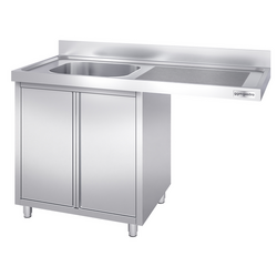 Chiuvetă 1,4m - 1 cuvă în partea stângă L 60 x B 50 x T 30 cm