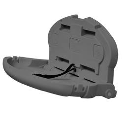 Cambiador de pared - 0,86 x 0,50 m - gris