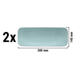 (2 pièces) SELTMANN WEIDEN | Assiette coupe – plate rectangulaire – 380 × 140 mm – Turquoise