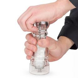 (6 pieces) PEUGEOT | NANCY Salt Mill Grinder – Clear Acrylic - 18 cm - Hardened Steel Mechanism