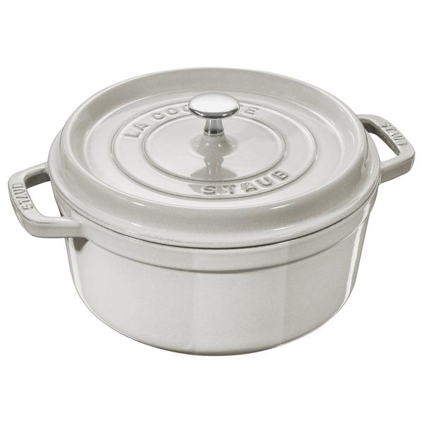 STAUB | LA COCOTTE - طنجرة كوكوت - بقطر 220 مم - حديد زهر - لون الكمأة البيضاء
