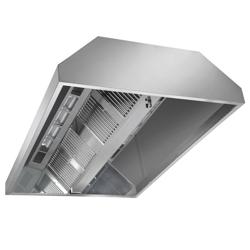 Eiland afzuigkap - plafondmodel - met motor - met externe regelaar - 1600mm - 1600x1500x450mm - 1800m³/u - met labyrintfilters & LED-verlichting