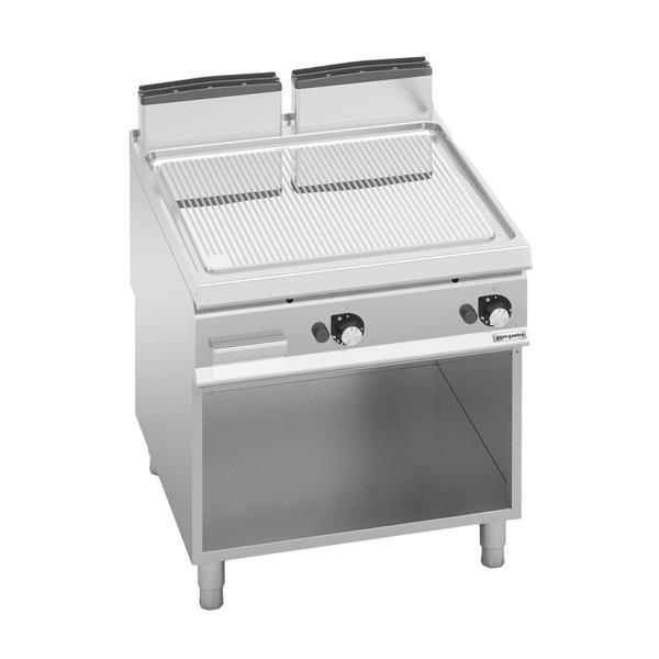 Gasbakplaat - 14kW - Geribbeld - met open onderbouw