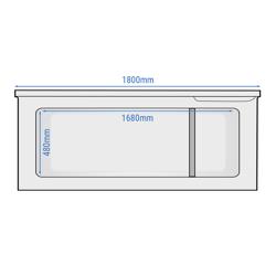 Congelatore a pozzetto - 1804x695mm - 534 litri - coperchio cieco a ribalta - incl. griglia divisoria