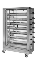 Kaasu broilerigrilli - 42 kW - 7 vartaalla jopa 42 broileria varten	