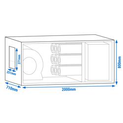Commercial kitchen extract air cleaning unit with motor - 3,500 m³/h - With pre-filter, pocket filter and activated carbon filter