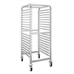 Tray Trolley PREMIUM – 17 Tier - GN 2/1 - Stainless Steel - Silent Wheels