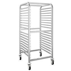 Tray Trolley PREMIUM – 17 Tier - GN 2/1 - Stainless Steel - Silent Wheels