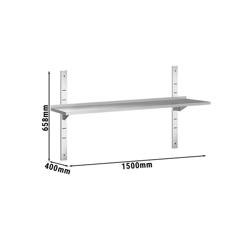 Étagère murale PREMIUM - 1500 x 400 mm - avec 1 niveau