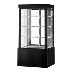Commercial cake display fridge - 850L - 1000mm - Double glazing - square - with 3 adjustable shelves - rear sliding doors - for patisserie - Black