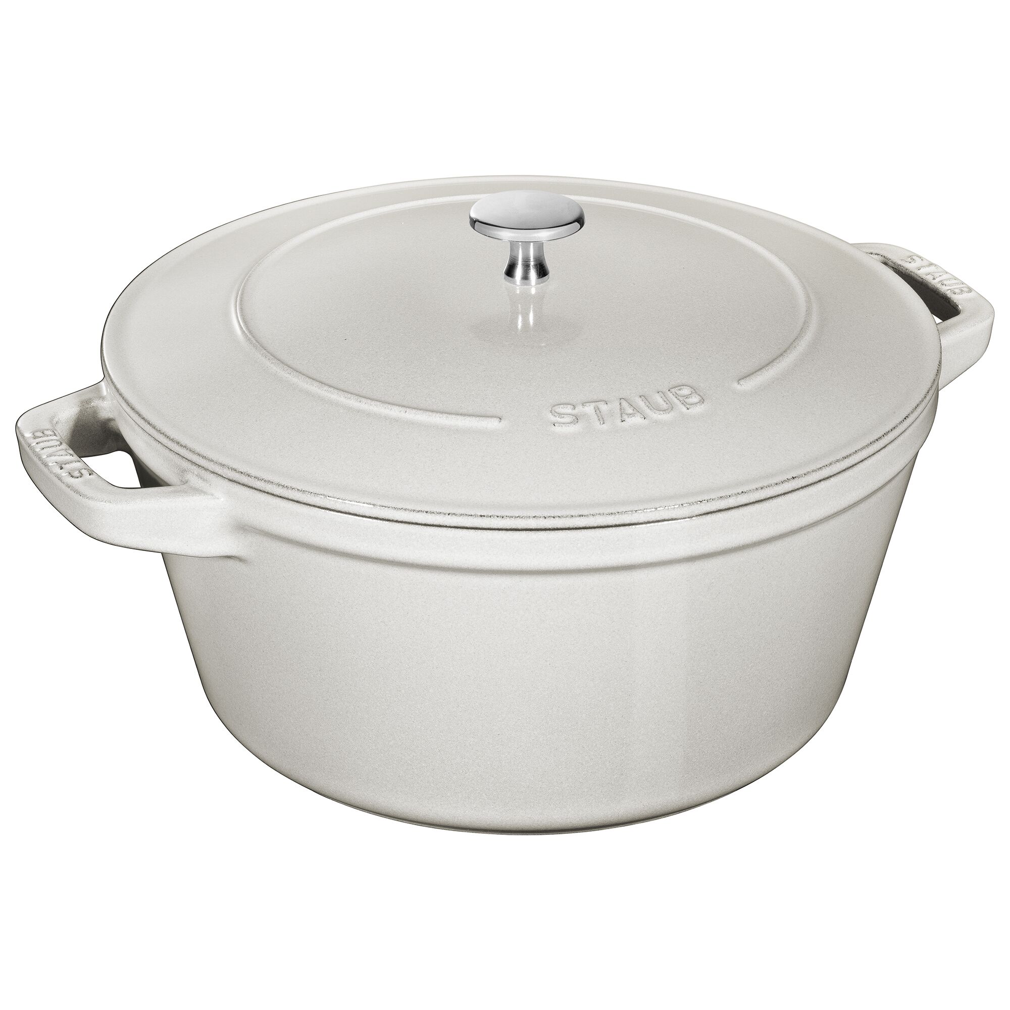 STAUB | STACKABLE SET – Set de marmites – 2 pièces – Ø 240 mm – Fonte – Truffe blanche