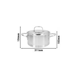 DEMEYERE| Atlantis 7 Casserole with Lid – Ø 20 cm - 18/10 Stainless Steel - Induction Ready