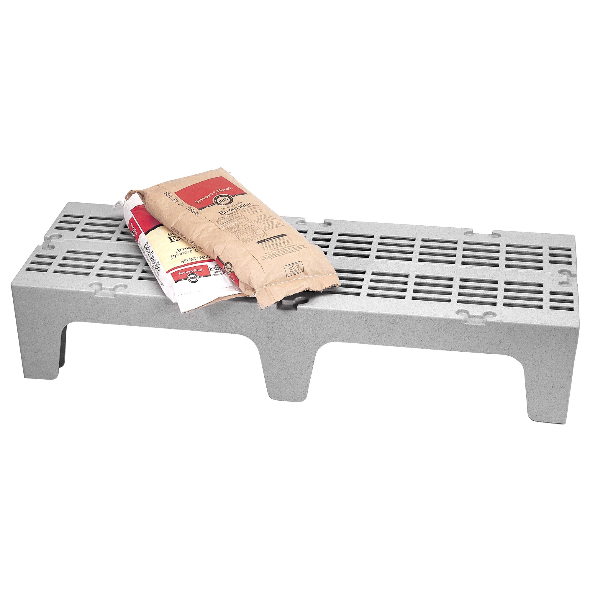 CAMBRO | S Series Heavy-Duty Dunnage Rack – Slotted Surface – 1220×533×300 mm – Grey Speckled