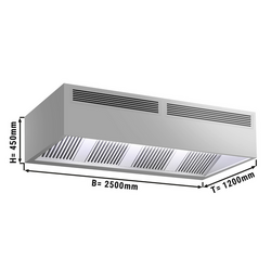 Inductie doosmodel afzuigkap - 2500mm - met filter