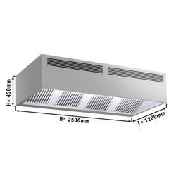 Capota da caixa de indução - 2,5m - com filtro e lâmpada LED