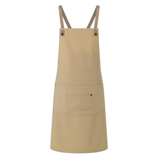 (6 pieces) KARLOWSKY | Adjustable Cross-Back Bib Apron Urban Nature – Pebble Grey - 700×850 mm