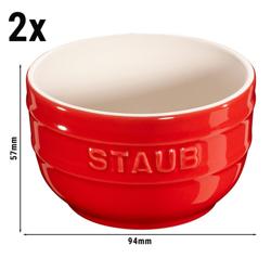STAUB | CERAMIQUE - Formsats - 2 st - keramik - körsbärsröd