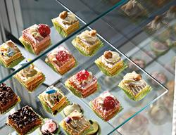 Commercial cake display fridge - 457L - 805mm - Double glazing - square - with 5 glass shelves - 1 glass door