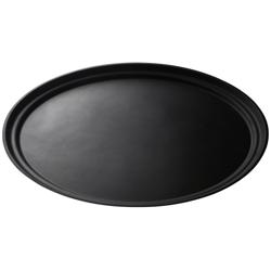 (6 stuks) CAMBRO | CAMTREAD® - Glasvezel dienblad - ovaal - 735x600mm - laag profiel - Zwart