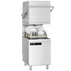 Lave-vaisselle à double paroi à capot - Digital - 7,1 kW - avec pompe à détergent-, à produit de rinçage- & à vidange        