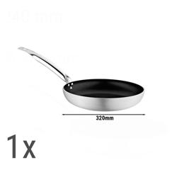 (6 stuks) Braadpannenset - aluminium - Teflon Platinum-coating - Ø 200/240/280/320/360/400mm - geschikt voor gas, keramisch en elektrisch - anti‑aanbak