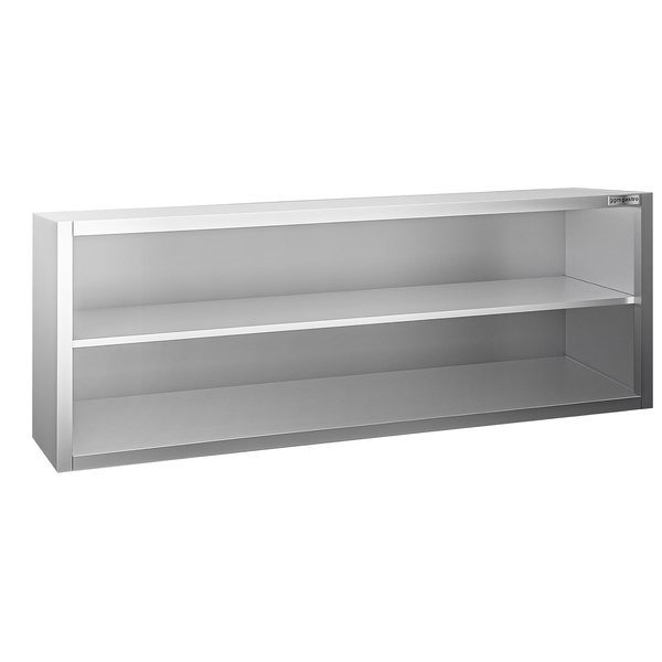 Duvar Dolabı - Paslanmaz Çelik PREMIUM - 2000X400mm - Menteşesiz Kapı - Yükseklik 650mm