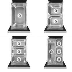 Холодильный стол PREMIUM - 2330x700 мм - с 1 дверью, 6 выдвижными ящиками и бортом