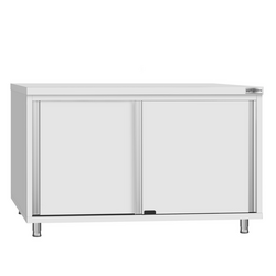 Edelstahl Arbeitsschrank ECO - 1200x600mm - mit Schiebetür