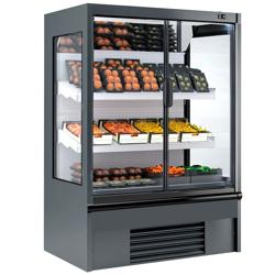 Murale Refrigerato Professionale - 1018mm - 278l - +4°/+6°C - con 1 porta a battente in vetrocamera & 2 ripiani - Antracite (RAL7016)