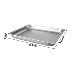 Recipiente GN GN 2/1 em aço inoxidável - Profundidade:65mm