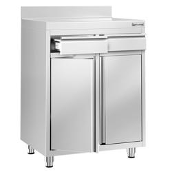 Werkkast - voor koffiemachine - 800x600mm - met 2 laden, 2 deuren & achterwand