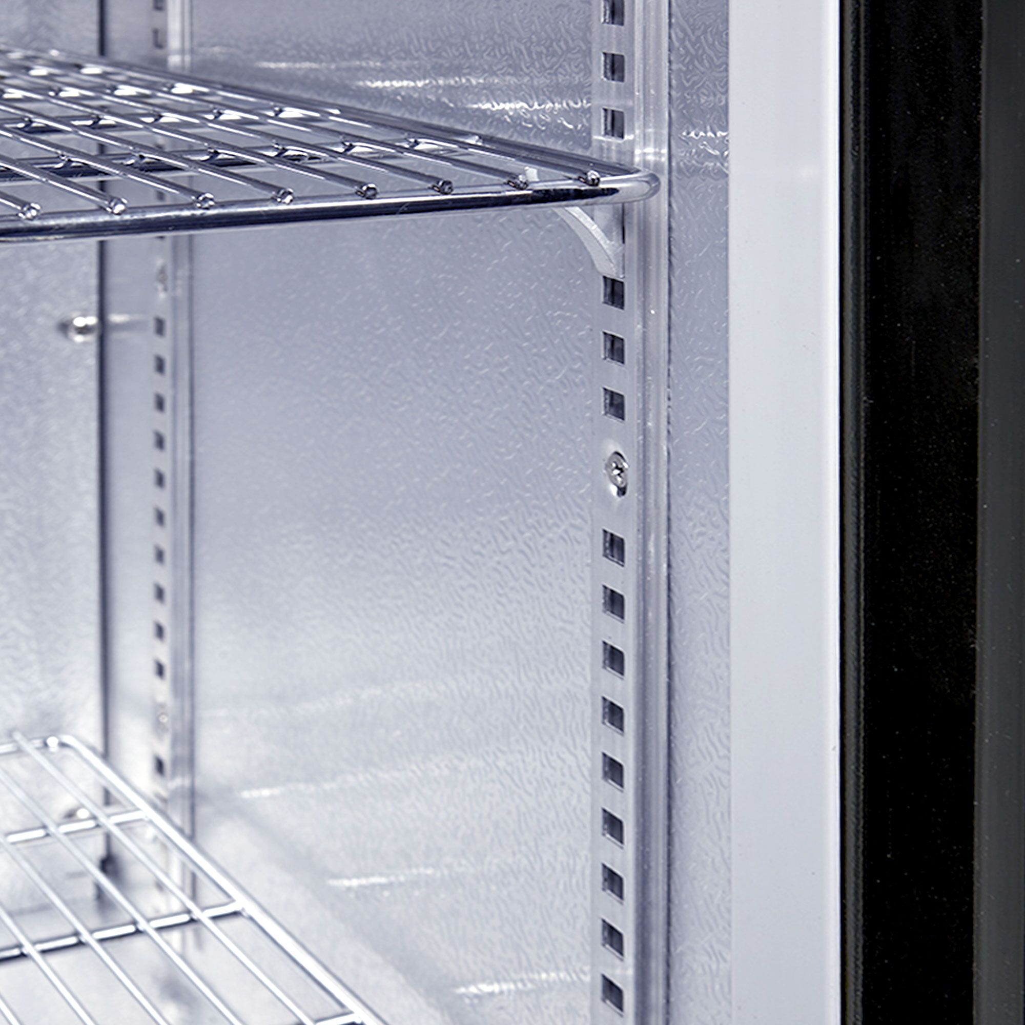 GASTRO-COOL | Réfrigérateur de bar - 900 mm - 200 Litres - avec 2 portes vitrées battantes - Noir    