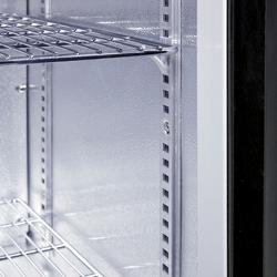GASTRO-COOL | Réfrigérateur de bar - 900 mm - 200 Litres - avec 2 portes vitrées battantes - Noir    